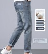 spring, autumn and summer new thin jeans small straight slim nine-point pants