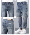 spring, autumn and summer new thin jeans small straight slim nine-point pants