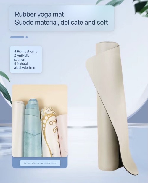 Suede + natural rubber yoga mats,environmentally friendly , non-slip stability