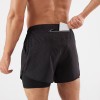 Men's/Ladies' loose-fitting 5 pants quick-drying lined anti-slip double-layer gym shorts